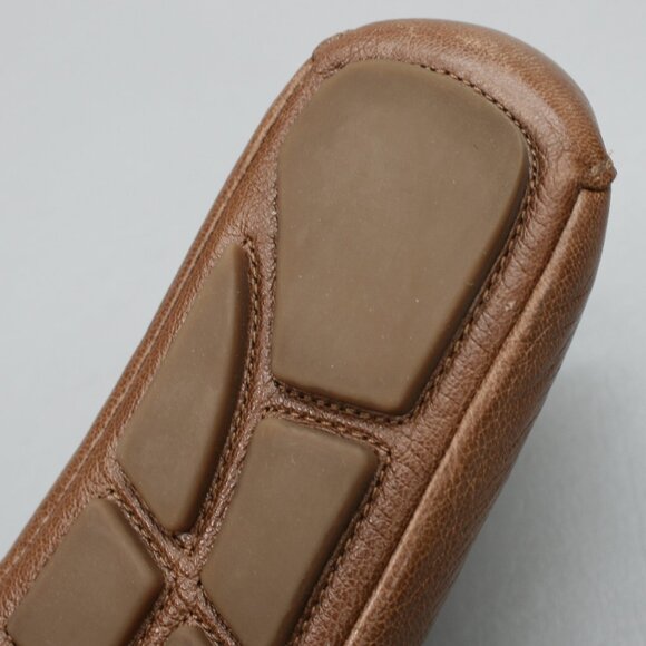 Michael Kors Ladies 10 M Brown Leather Logo Slip-on Loafers Ballet Flats Shoes - Picture 11 of 12